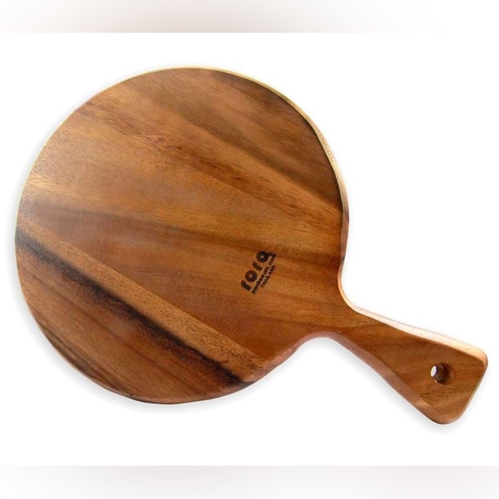 RoRo - Acacia Wood Pizza Peel/Charcuterie Board, 14 Inch Natural (BRAND NEW)